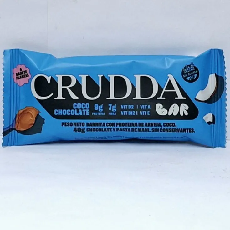 Barrita coco y chocolate CRUDDA x 40 gr