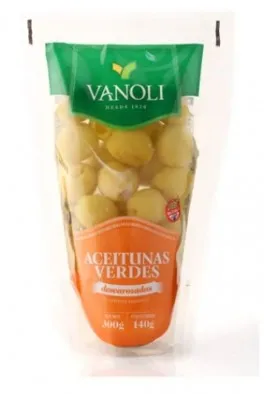 Aceitunas verdes VANOLI descarozadas 140/300 gr doypack