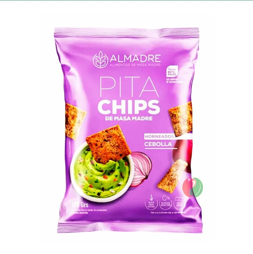 Pitachips de masa madre Cebolla ALMADRE x 115 gr