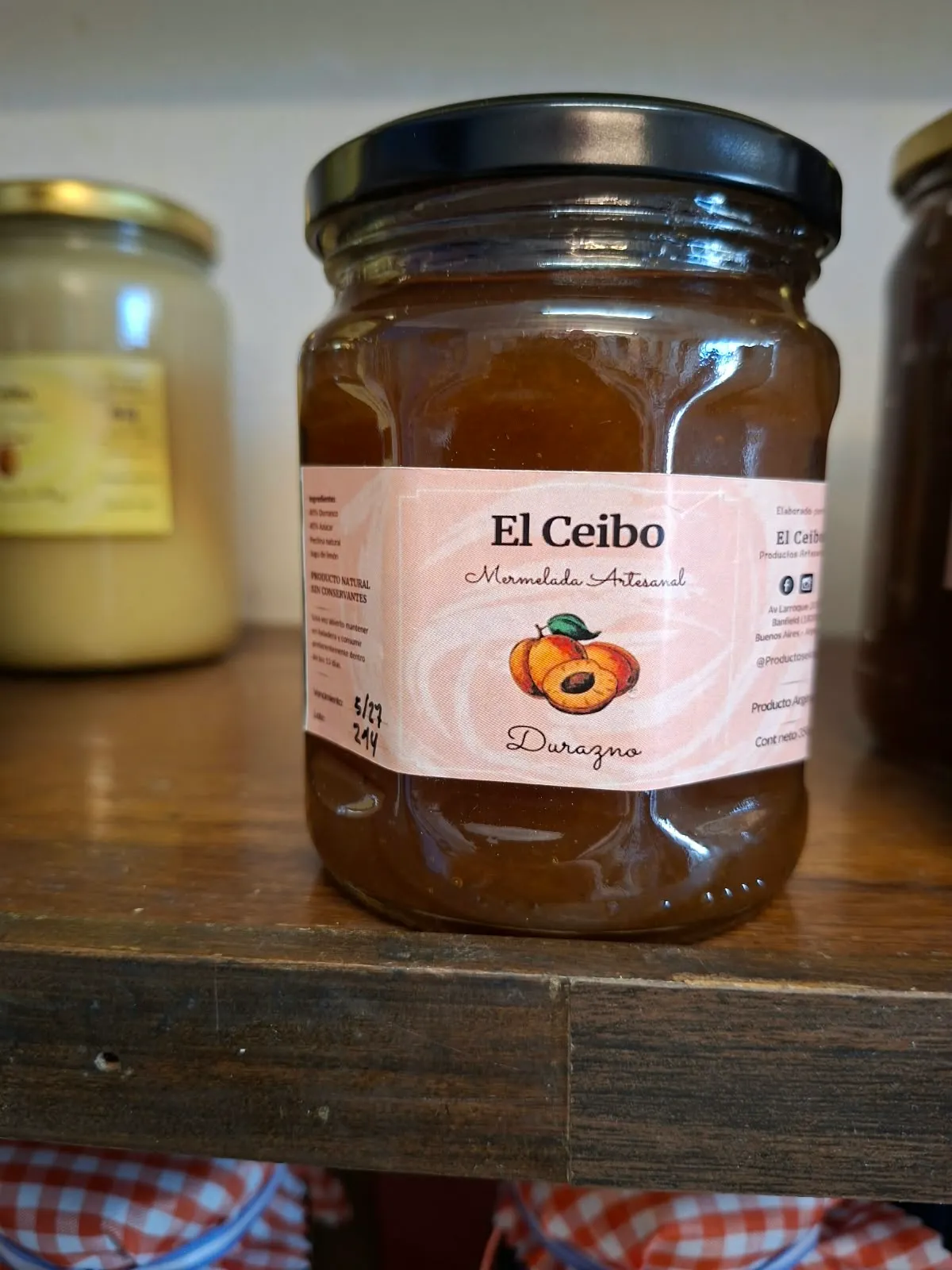 Mermelada de durazno El Ceibo x 350 gr