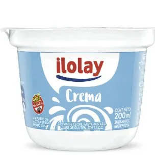 Crema de leche simple ILOLAY x 200 ml