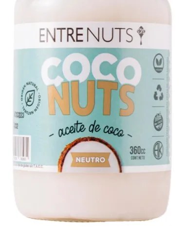 Aceite de coco NEUTRO ENTRENUTS x 360 cc