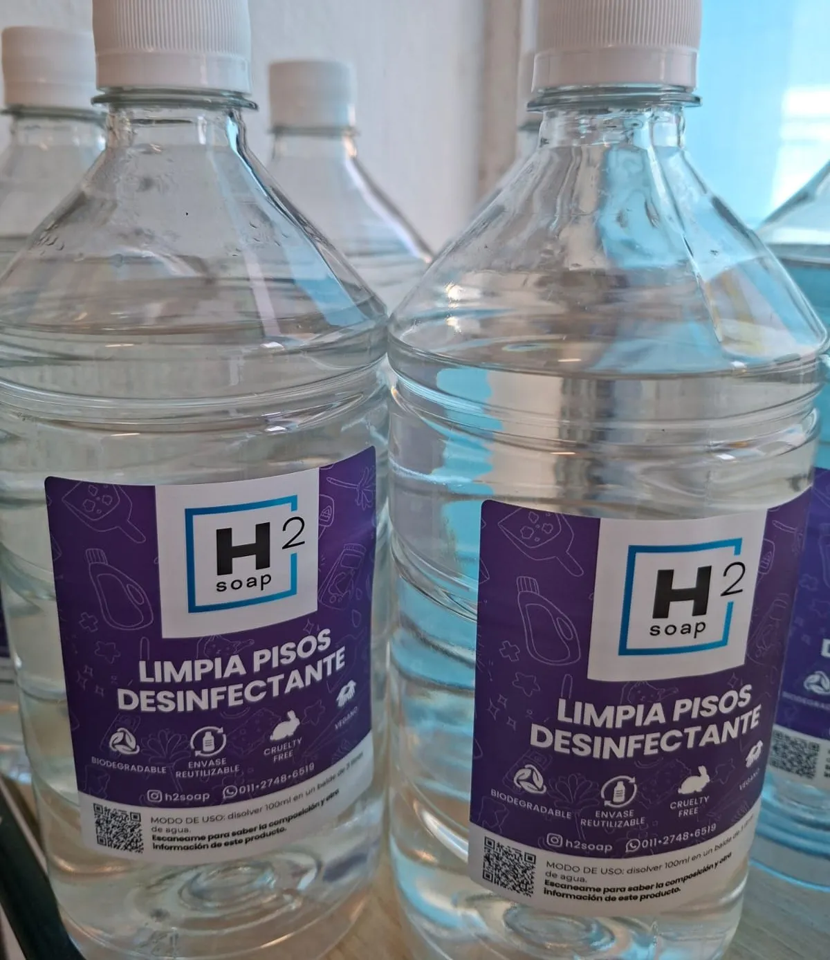 Limpia pisos desinfectante H2SOAP x 1 litro