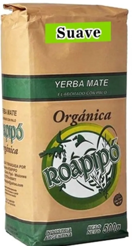 Yerba Mate orgánica ROAPIPÓ Suave 500 gr