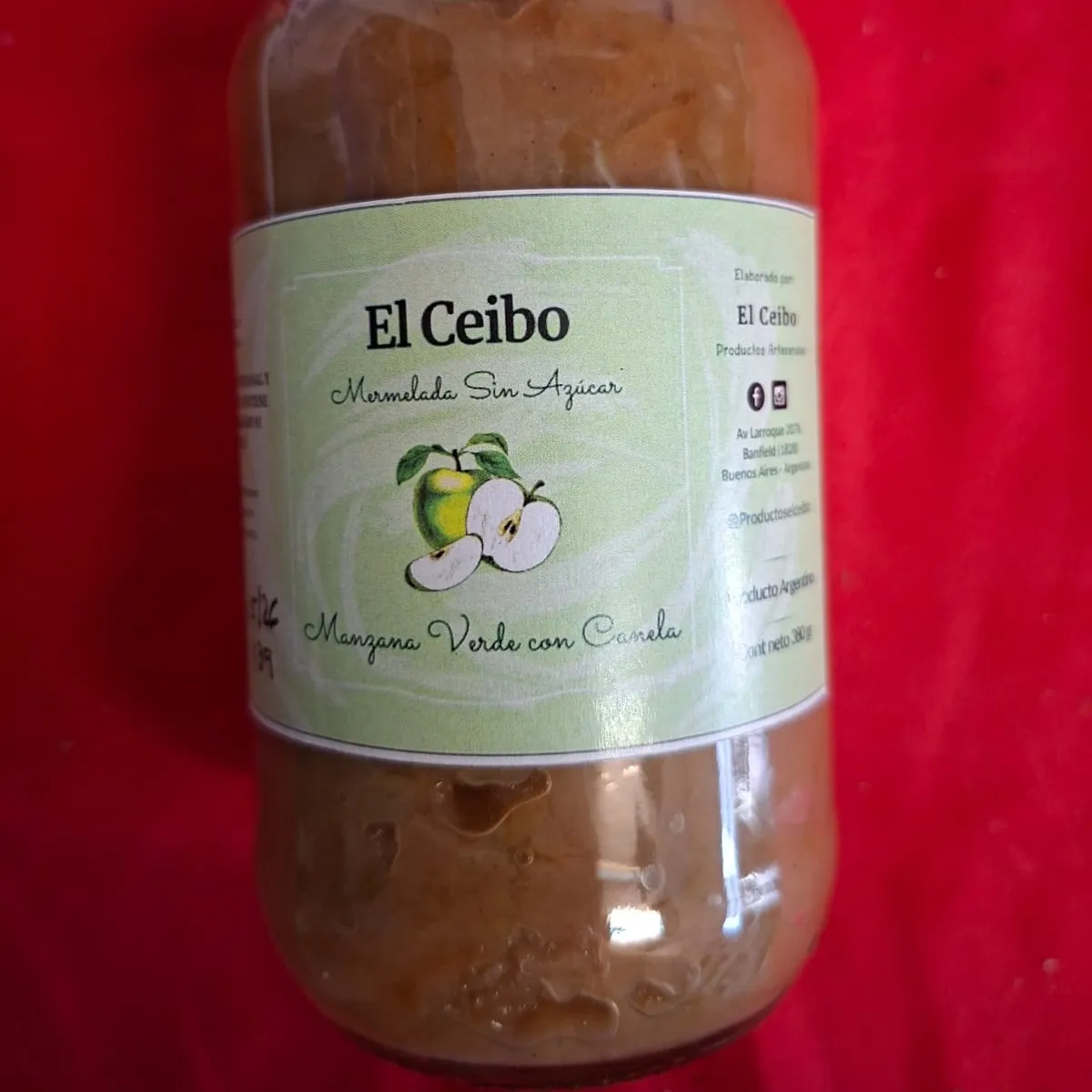 Mermelada de manzana verde con canela El Ceibo x 450 gr