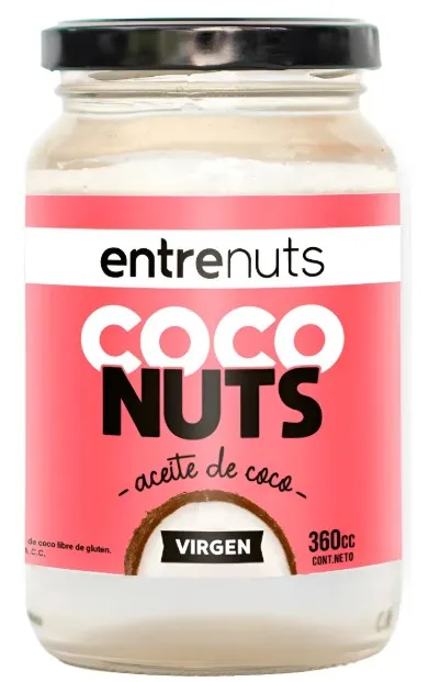 Aceite de coco VIRGEN Entrenuts x 360 cc