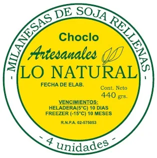 LO NATURAL - Milanesas de Soja rellenas Choclo y Queso