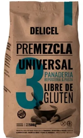Premezcla universal DELICEL SIN TACC x 500 gr