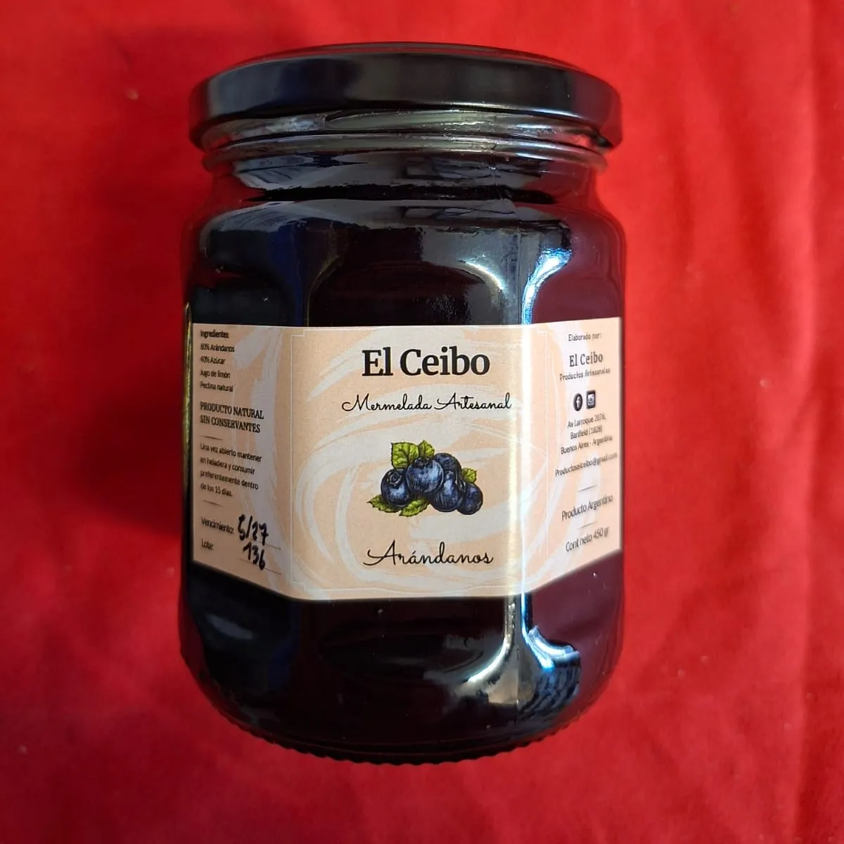 Mermelada de arándanos  El Ceibo