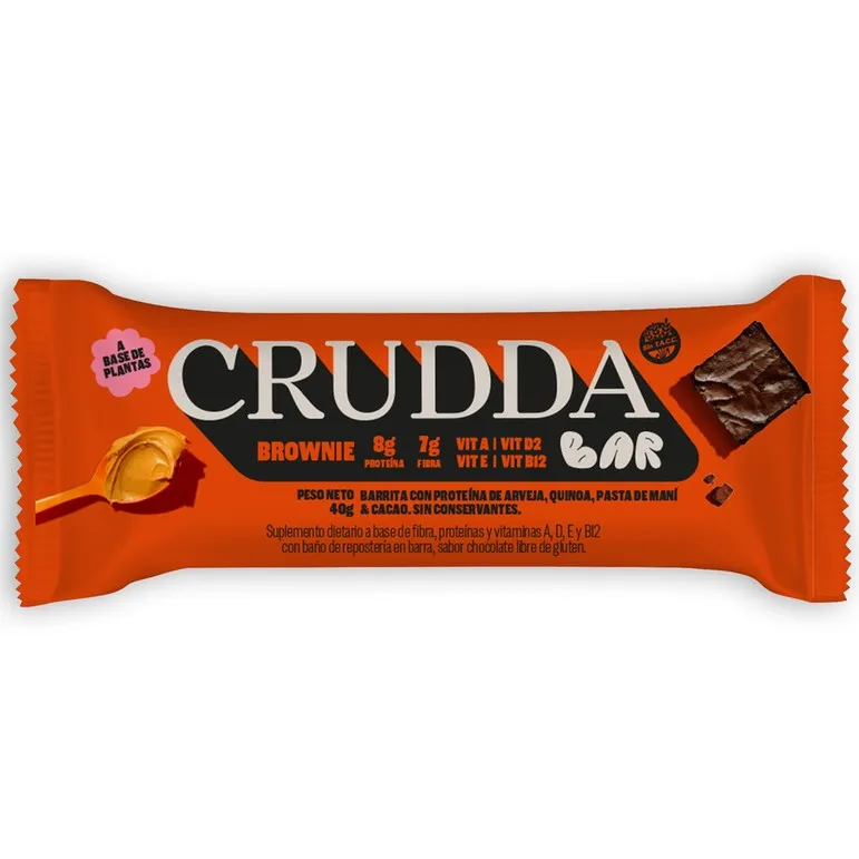 Barrita brownie CRUDDA x 40 gr
