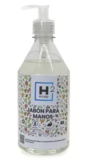 Jabón líquido para manos (dispensador) H2SOAP x 500 ml