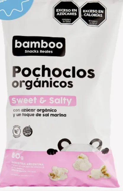 Pochoclo orgánico azúcar y sal BAMBOO x 80 gr