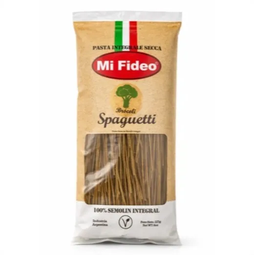 Spaghetti 100% semolín integral MI FIDEO con brocoli